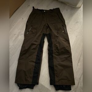 COLUMBIA TITANIUM SNOW SKI PANTS WATERPROOF BROWN MENS XL